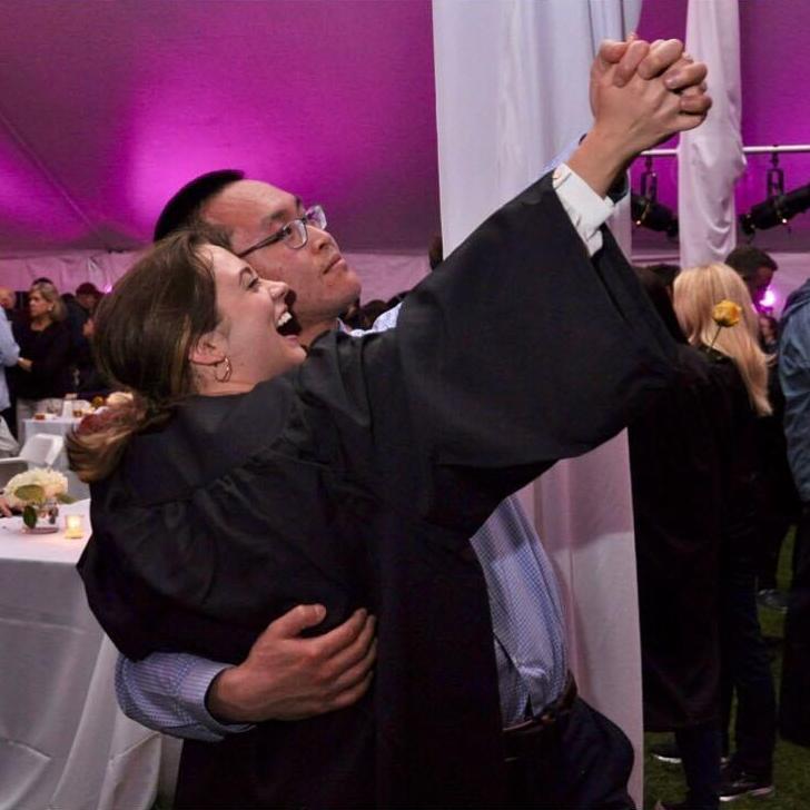 EVACUATE THE DANCE FLOOR! Bustin' a move at Amy's Colgate graduation. (Spring 2018)
