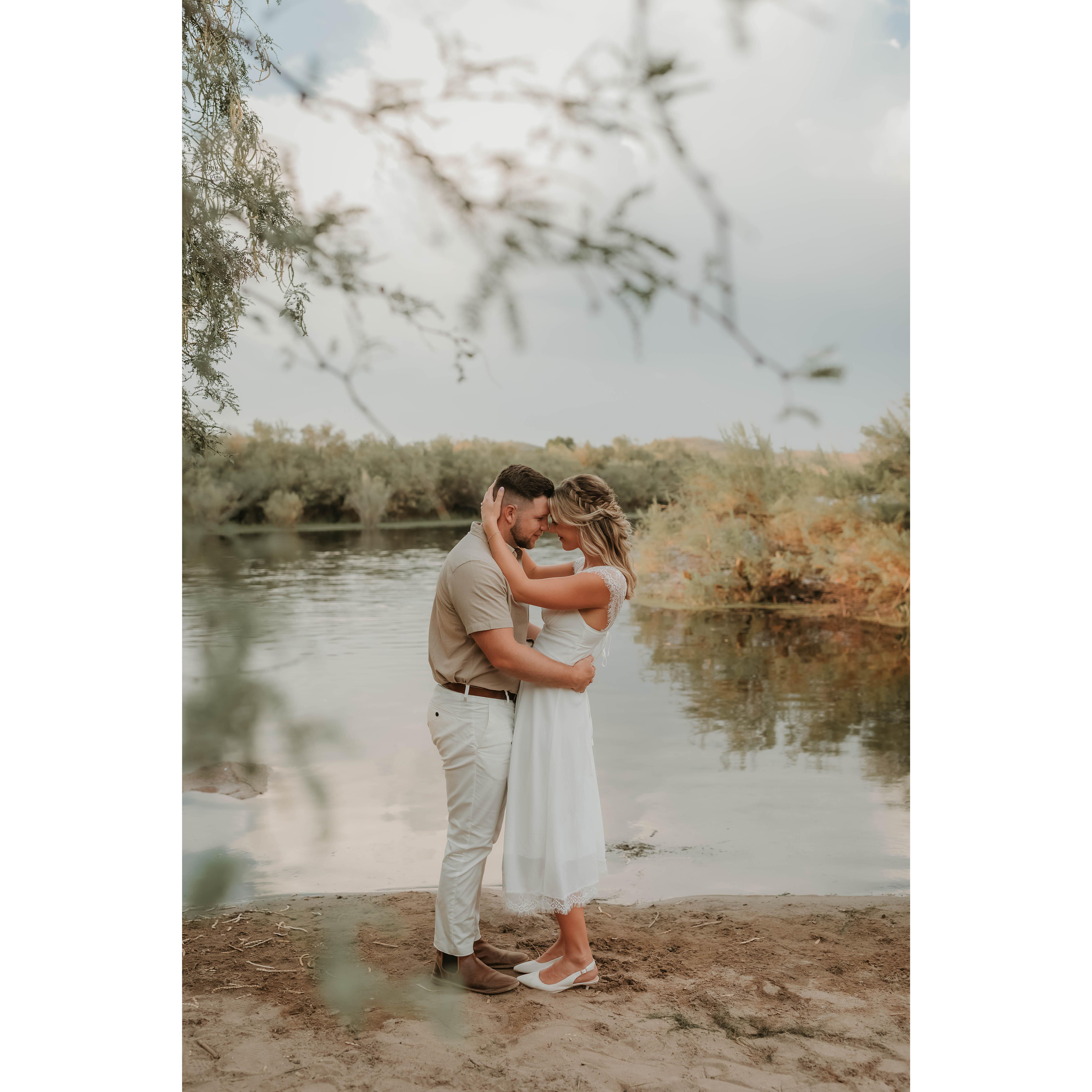 Enjoying our engagement, together through thick and thin!