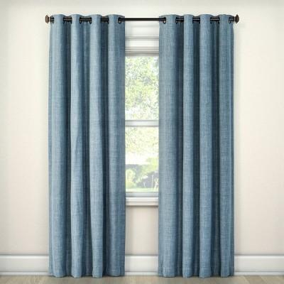 Rowland Light Blocking Curtain Panel Blue (52"x84") - Eclipse™