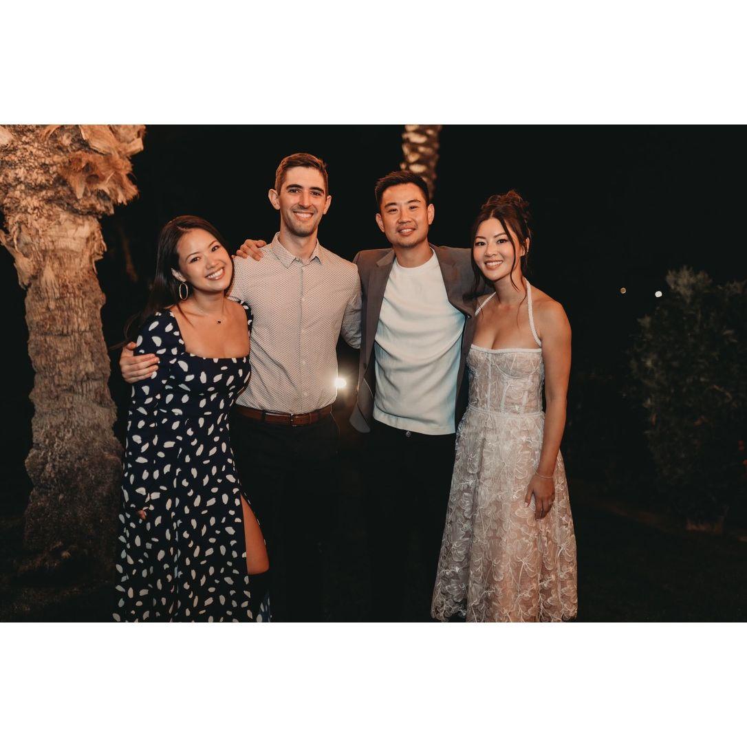 Ping served as Jasmin's maid of honor in 2023. Here they celebrated Jasmin and Wilson at their pre-wedding welcome party.