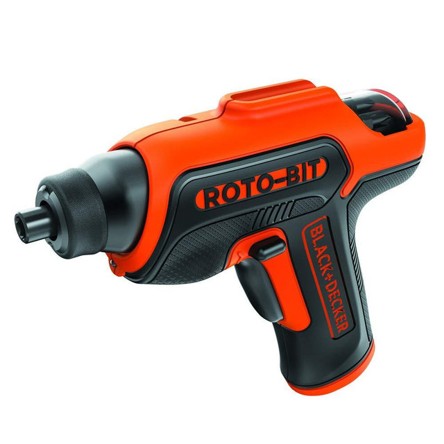 BLACK+DECKER 4V MAX Electric Screwdriver, Cordless, 180 RPM, 8 Bits With Built-In, Storage Compartment, Batteries Included (BDCS50C)