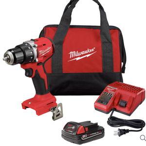 Milwaukee M18 Compact 1/2in. Drill/Driver Combo Kit, Model# 3601-21P