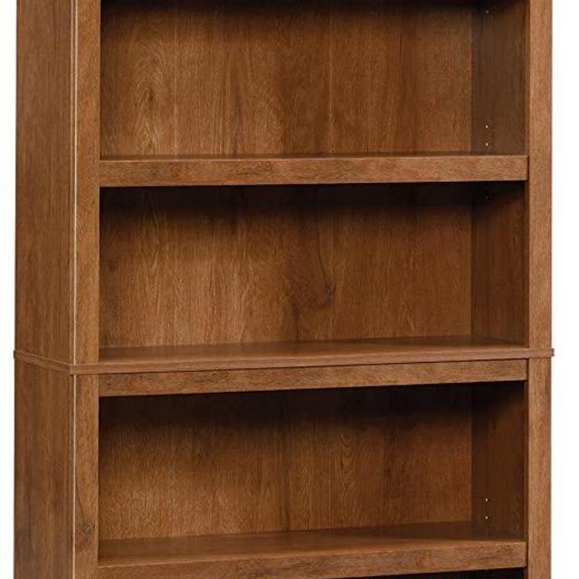Sauder 5-Shelf Split Bookcase, Oiled Oak finish
