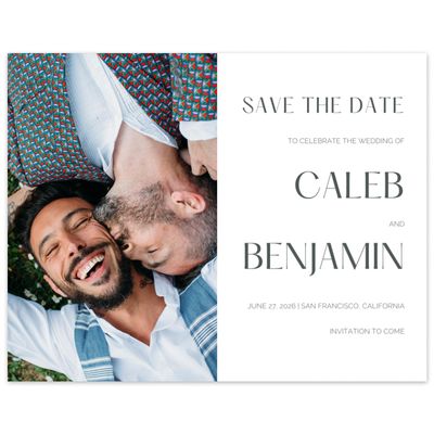 White Wedding Digital Save the Date - Goodwin Photo