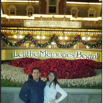 Our first couple trip together- January 2014.
The park was closing, we were walking down mainstreet alone. Joking around, it just slipped out, "Ily". This was the first time I told Justin I loved him.