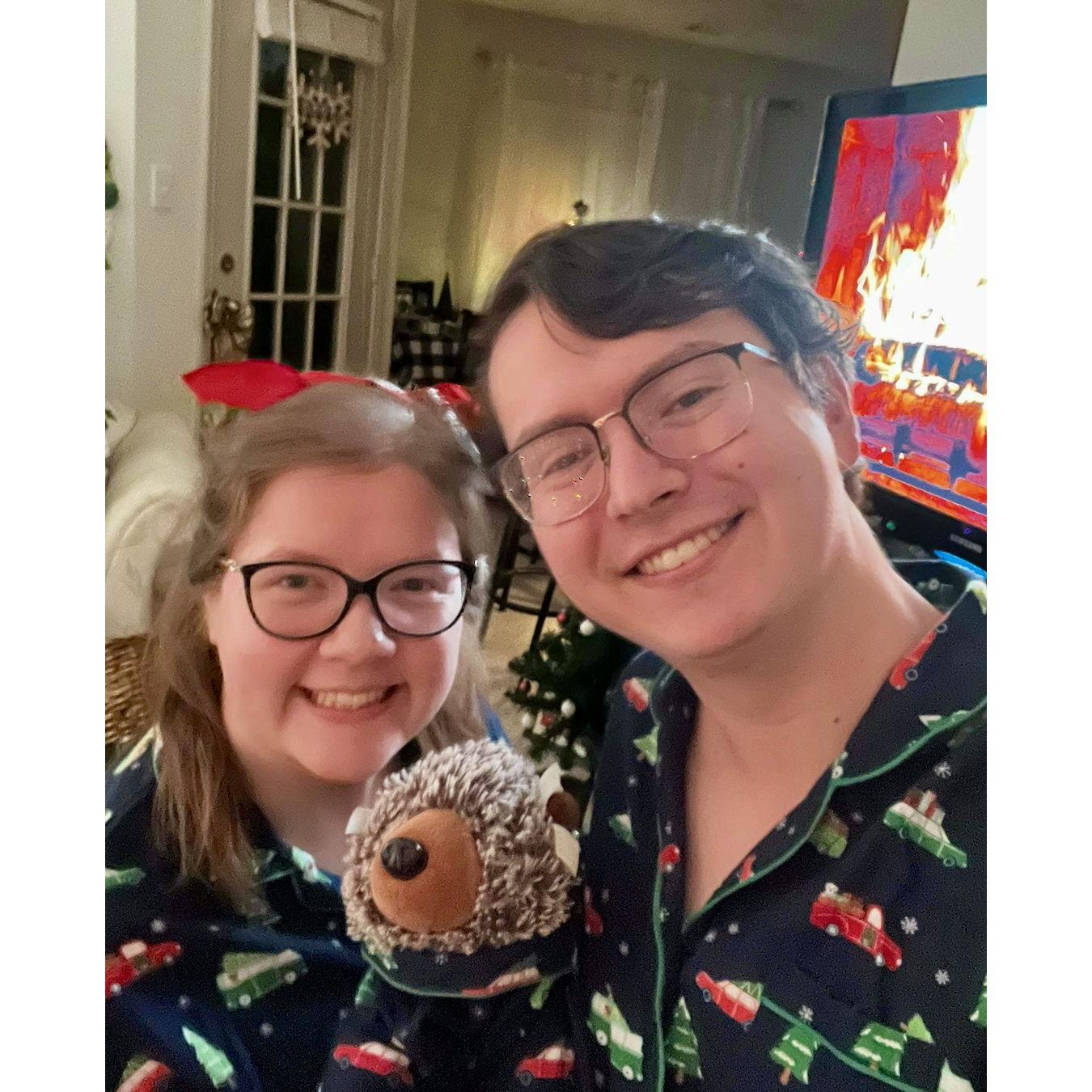 Christmas at our second apartment featuring Wendy!