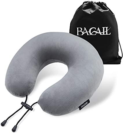 Grey Memory Foam Travel Neck Pillow