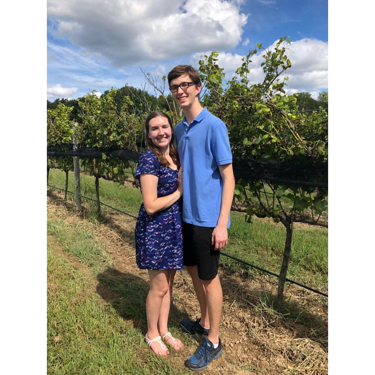 The Williamsburg Winery was one of the first wineries Bob and Kayla went to