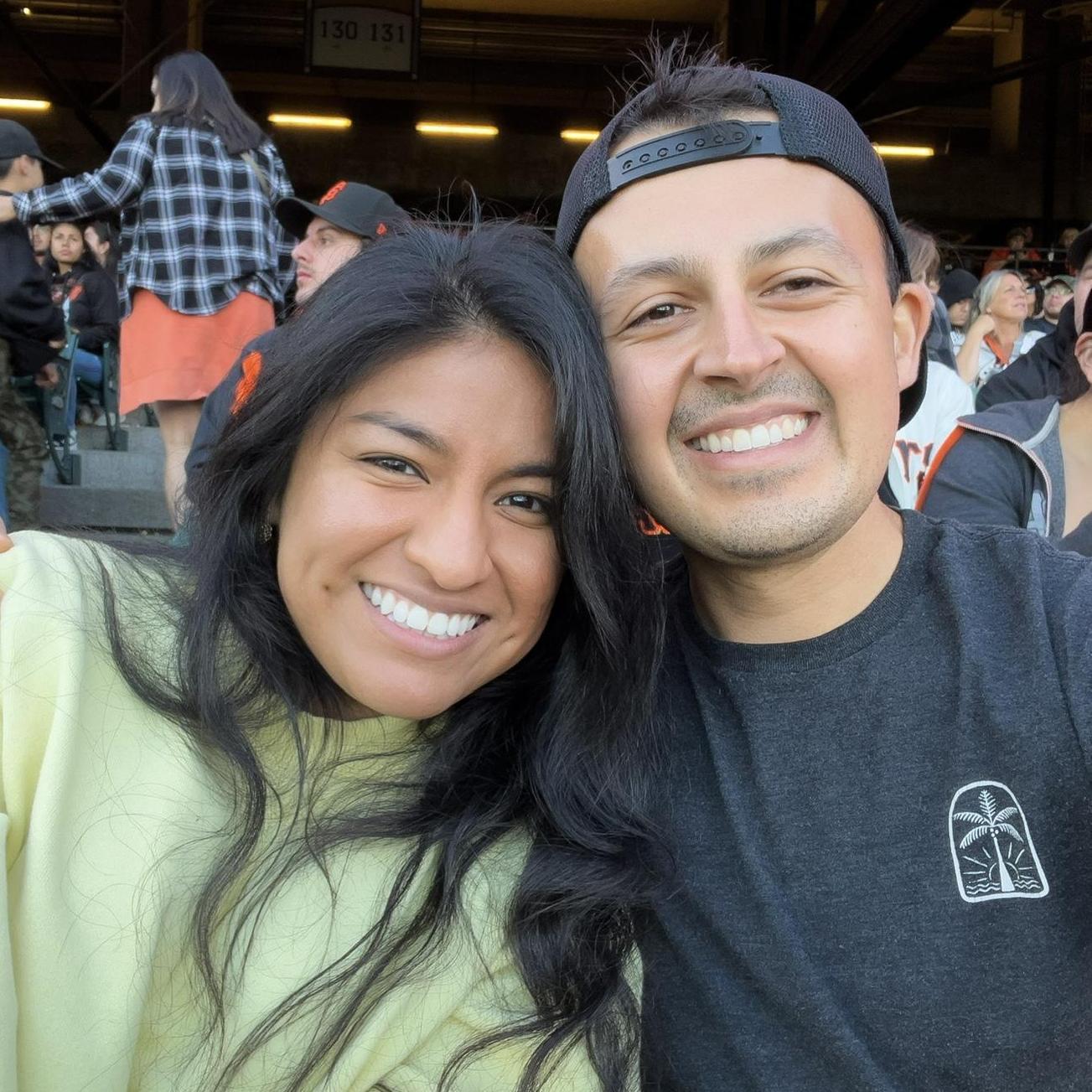 Spontaneous Giants game date night after Betzany got called off from work (Betzany's first baseball game and first walkoff win)