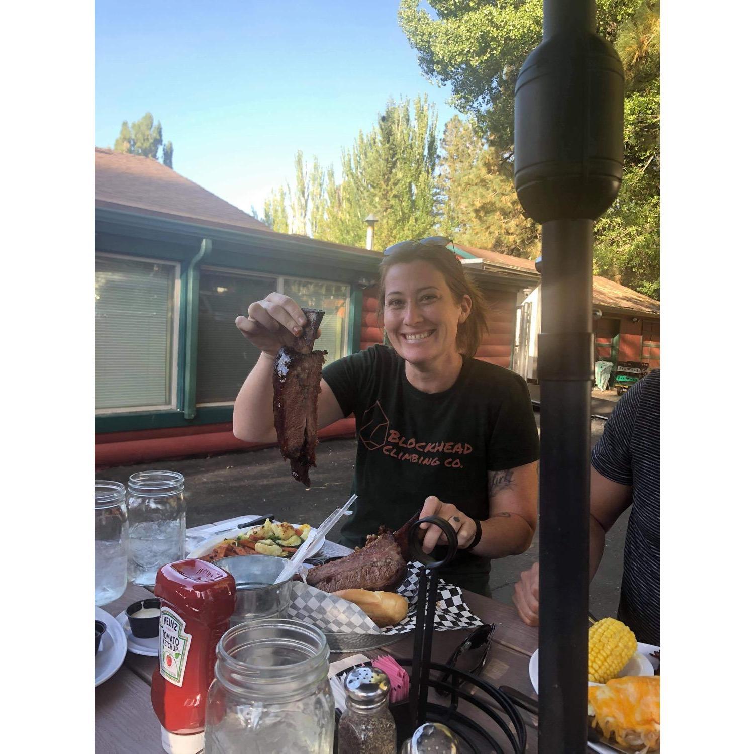 The time Jordan got the biggest rib to herself.