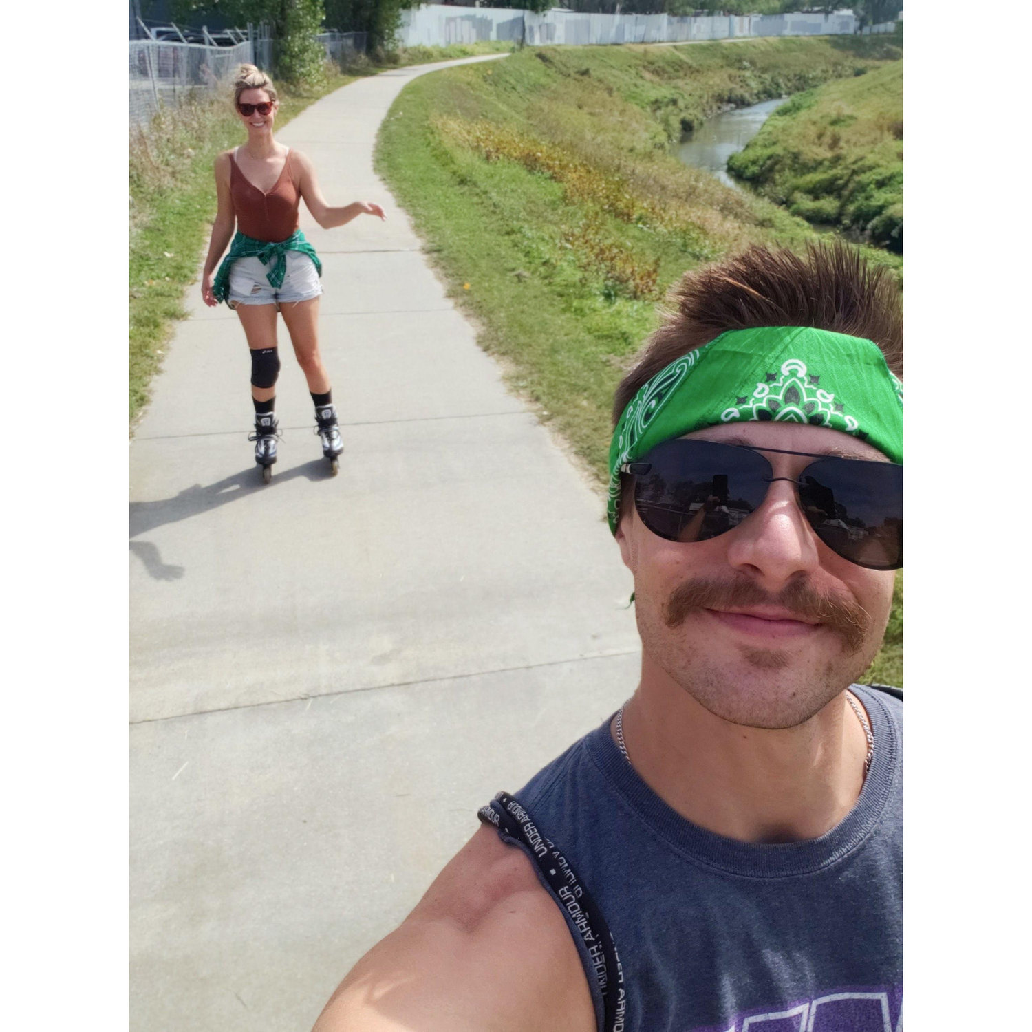 This is probably about 2.5 minutes before Austin broke my elbow . . . this is my version of events. ;)