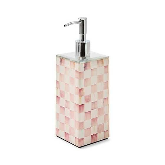 MACKENZIE-CHILDS Rosy Check Glass Soap Pump
