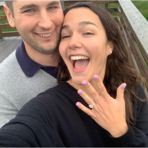 The first picture we got together after Zach proposed