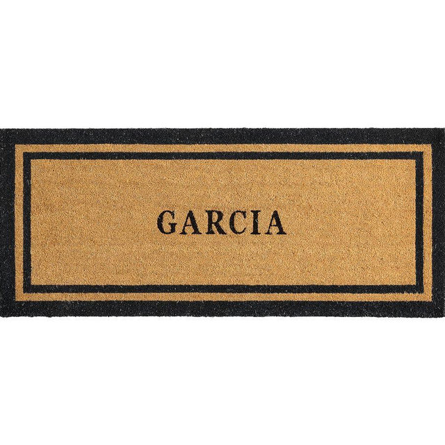 Personalized Double Frame Doormat, Black, 24" x 57"