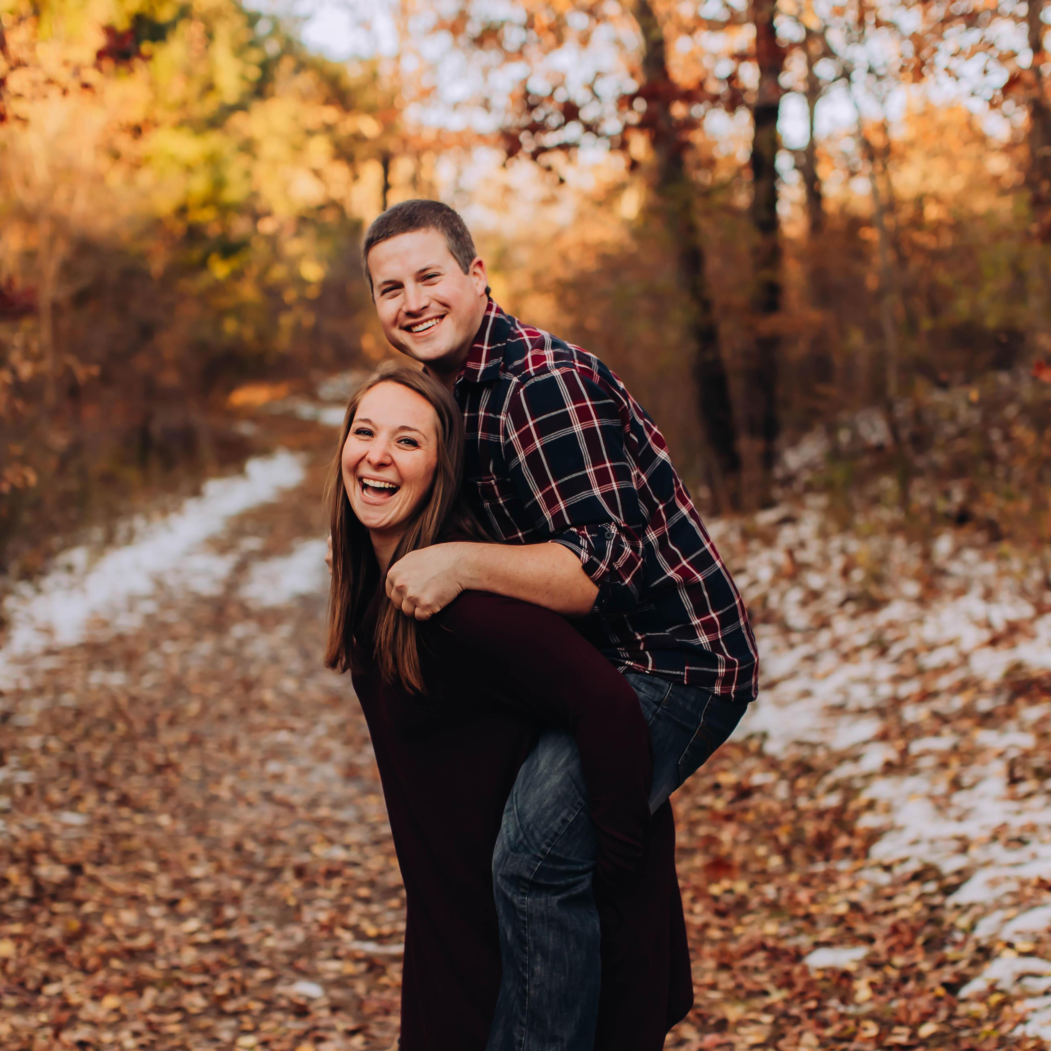 One of Kamyn's favorite engagement pictures! Not the traditional way this picture is taken to say the least!