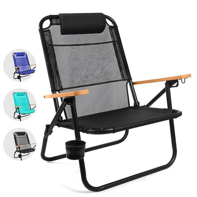 Water Buffalo Beach Chair - Backpack Beach Chair for Adults - Beach Chair with Backpack Straps - Foldable and Reclining Beach Chair - Bondi Backpack Chair