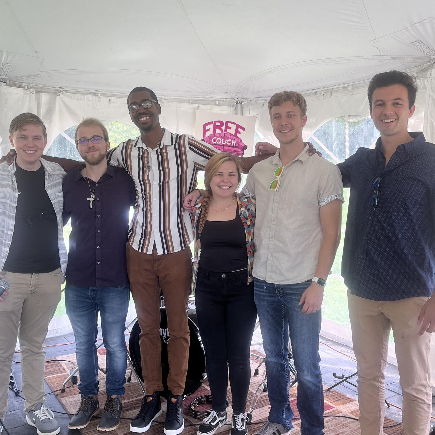 Our band Free Couch Society at our first gig thanks to Elmaro Winery!