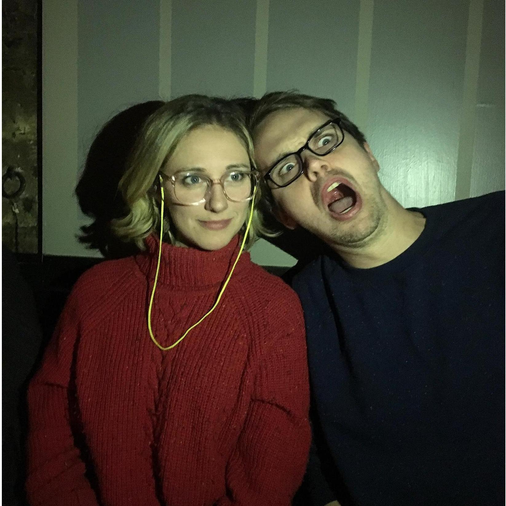 Goofing around at one of our favorite neighborhood spots in Brooklyn.