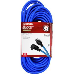 50 ft. 14/3 (-50°) Cold Weather Indoor/Outdoor Extension Cord, Blue