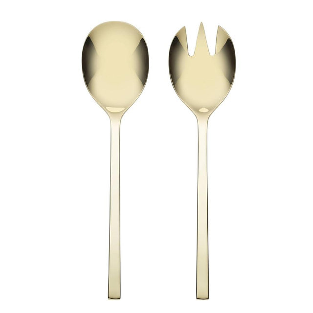ONEIDA Allay Champagne Everyday 2 Piece Salad Server Set, 2 Count, Metallic
