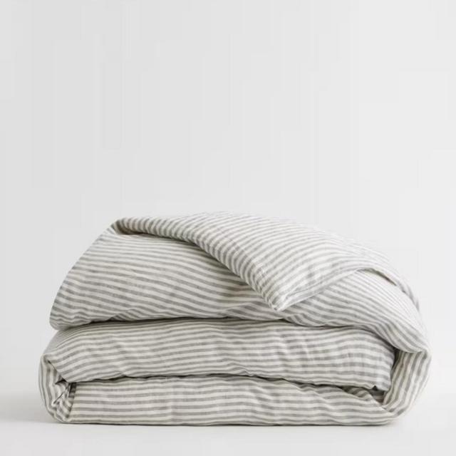 European Linen Stripe Duvet Cover | Quince