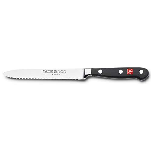 Wusthof Classic 4110 Serrated Utility Knife, 5 Inch
