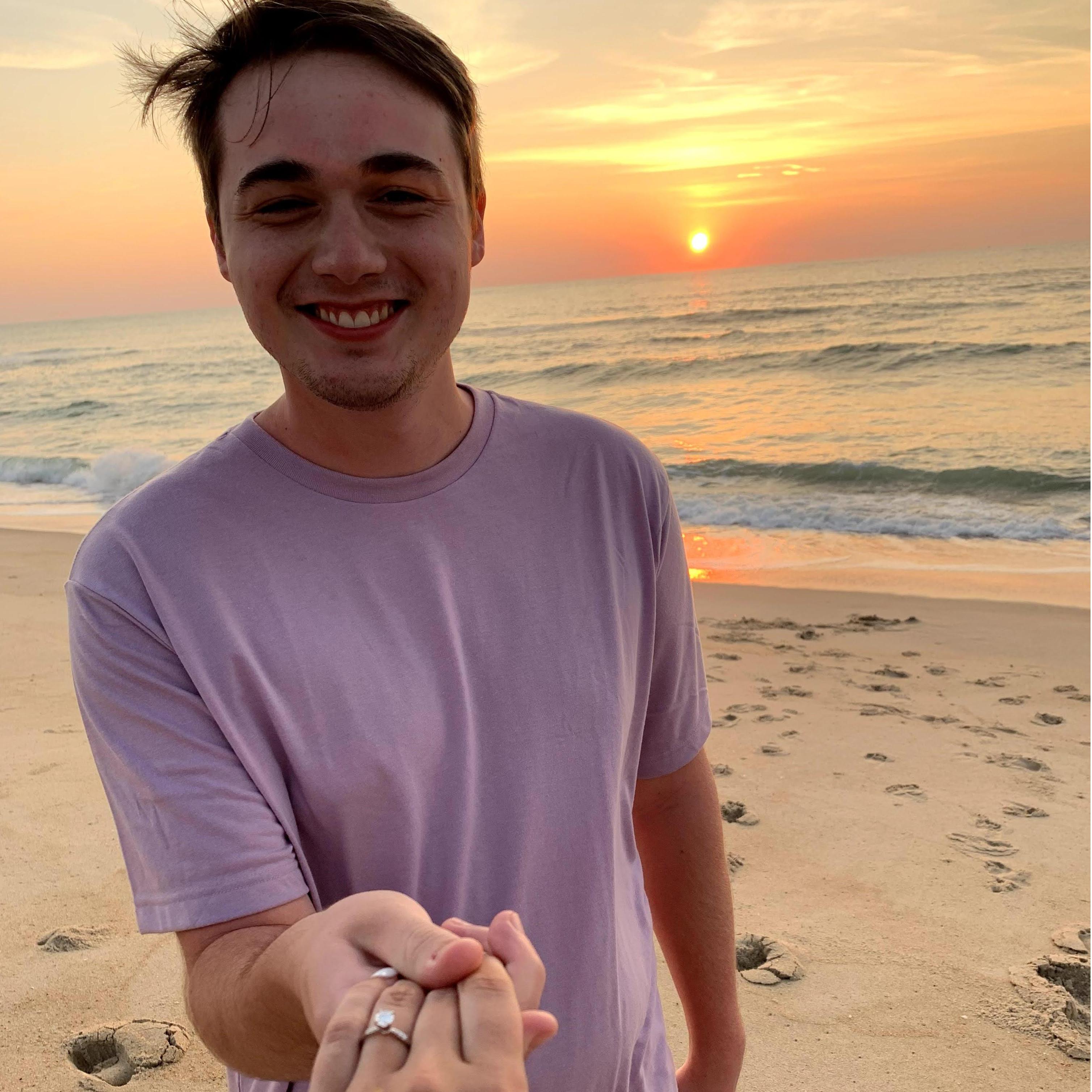 right after he proposed!