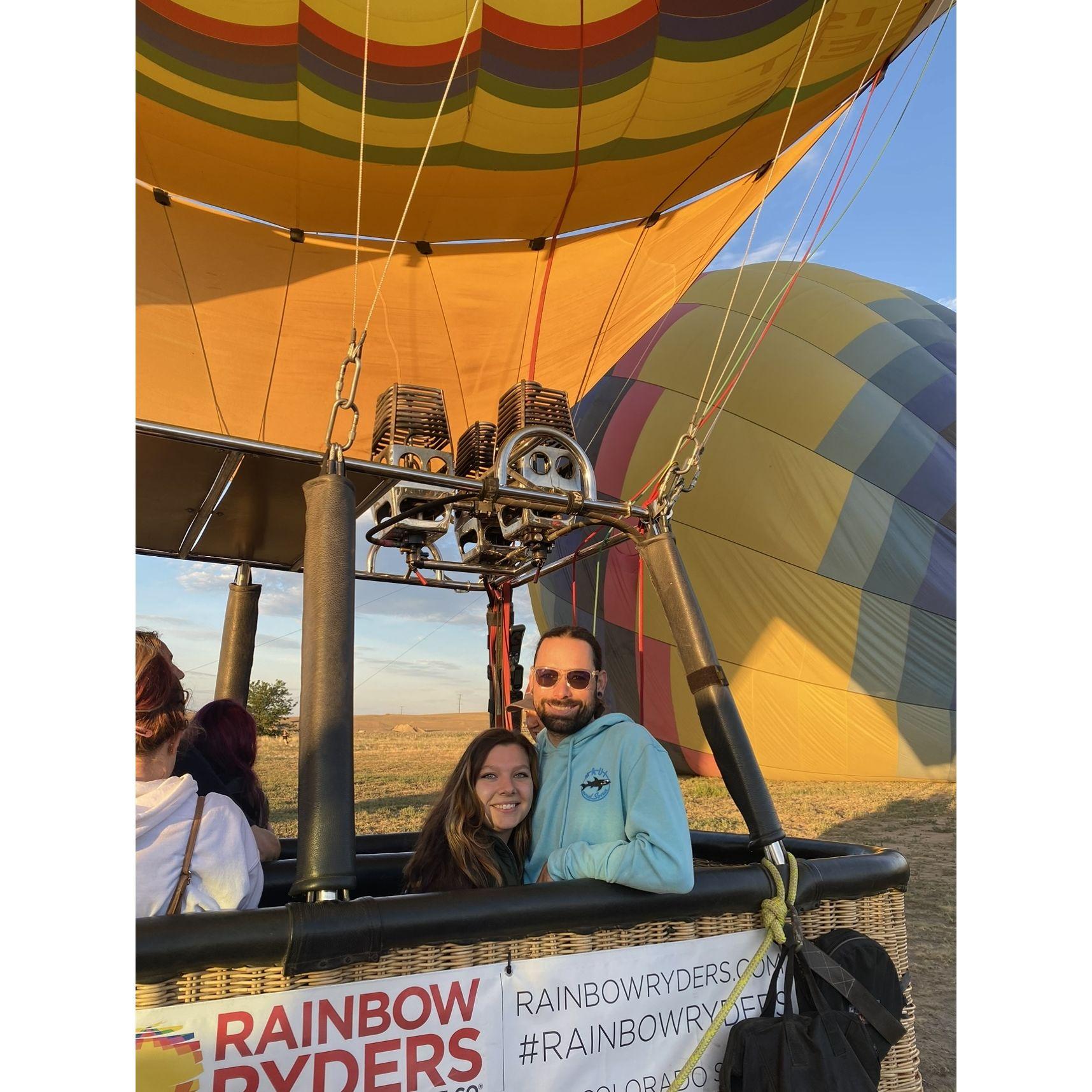 Hot air balloon ride for Brian's Birthday in Colorado!