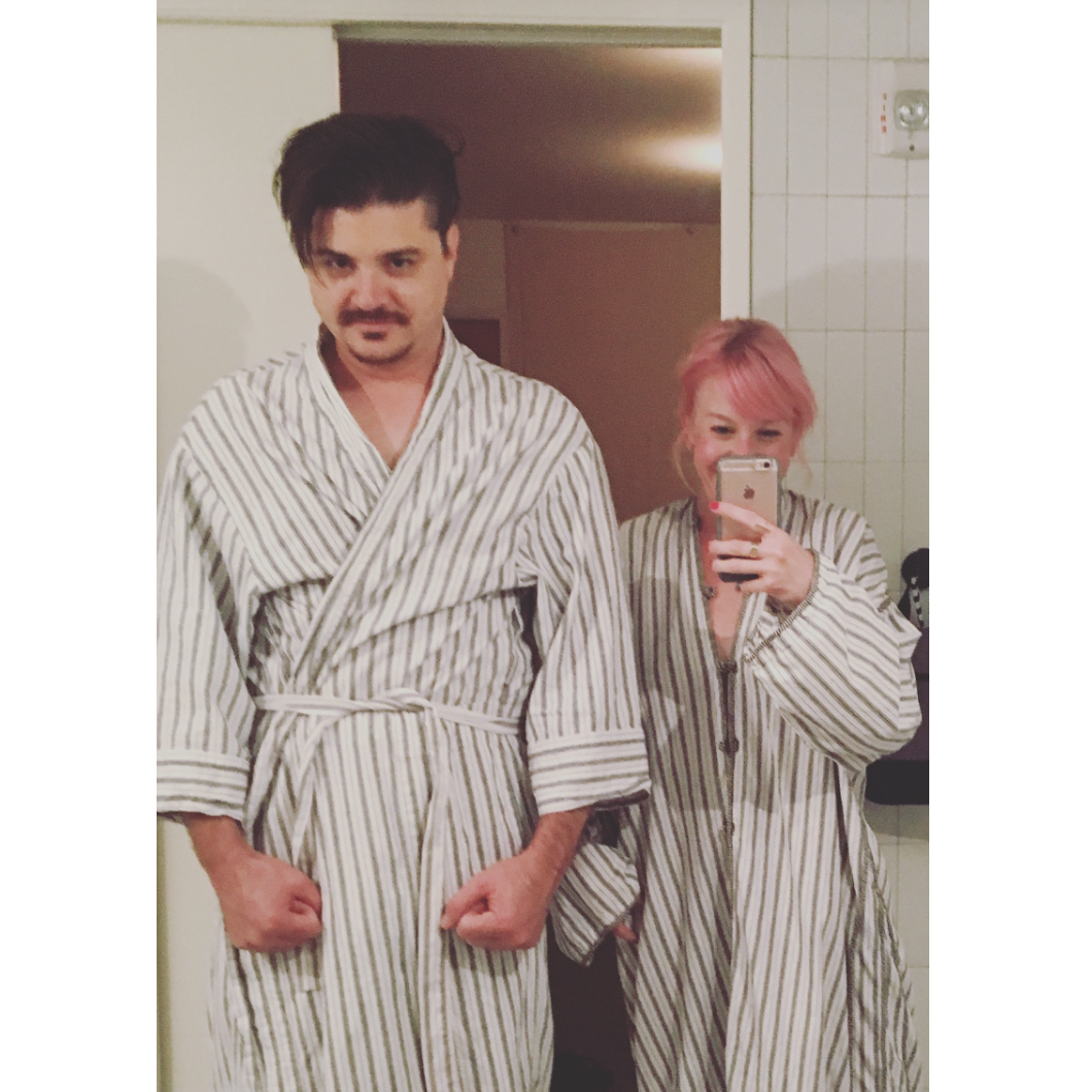 Palm Springs staycation. We did not steal the robes.