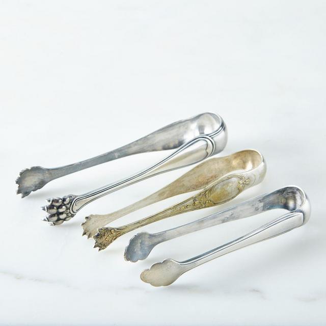 Vintage French Silver-Plated Ice Tongs