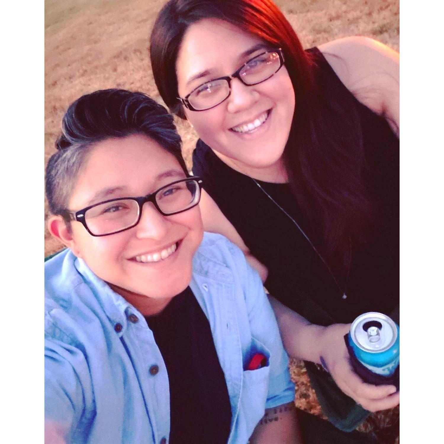 Enjoying a country concert together in Buda.