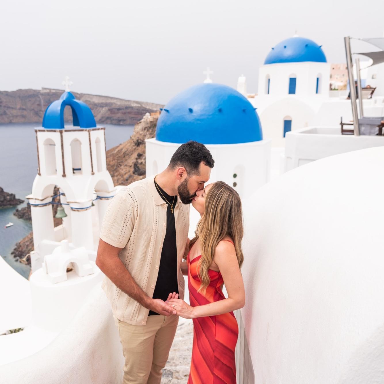 Proposal in Santorini, Greece