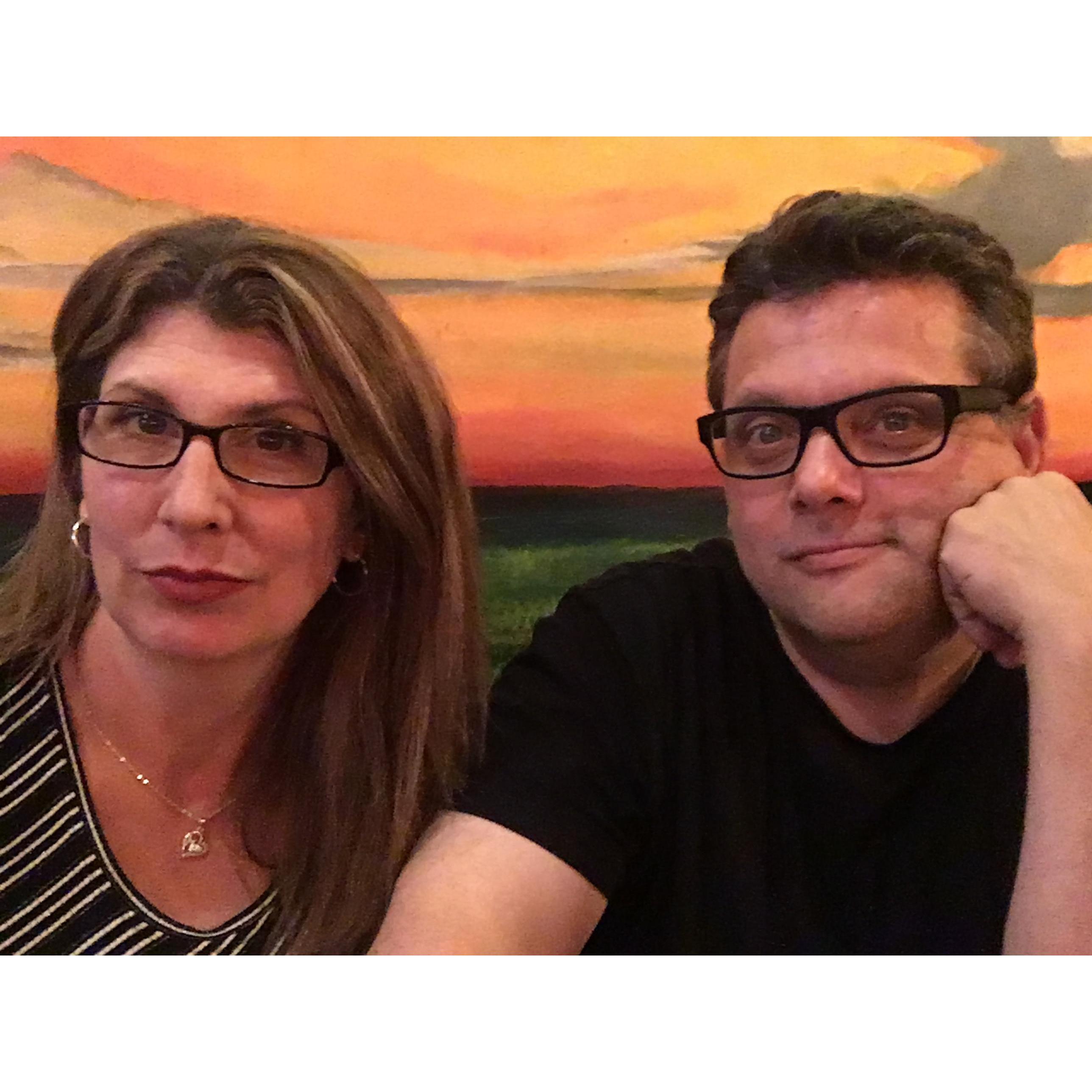 Kingston Mines, Chicago. Sporting our specs so we can both see the stage.