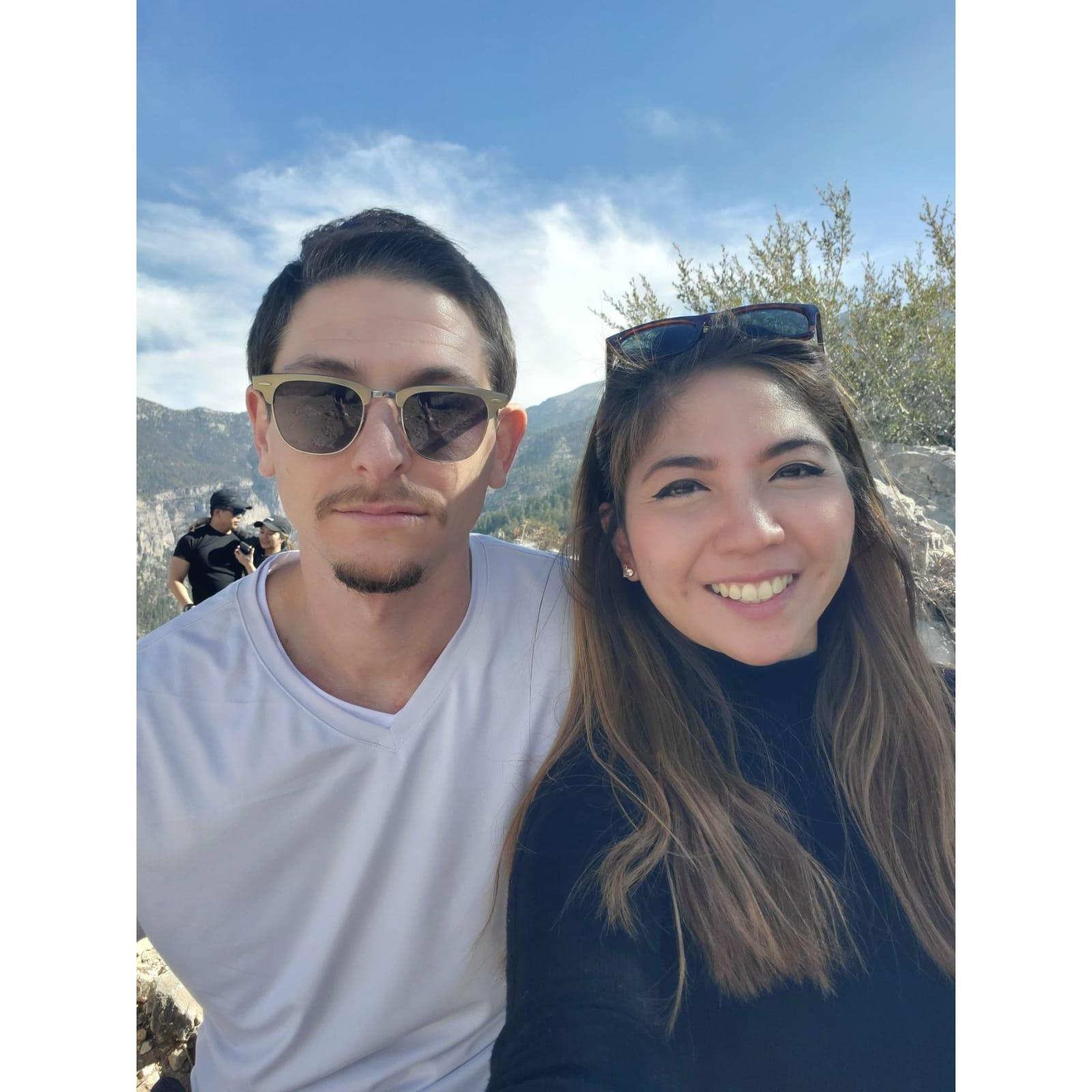So I end up annoying him as well because we had to take many shots until we get a nice photo! LOL!