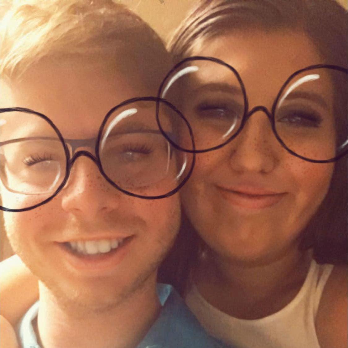 He always puts up with my Snapchat filters