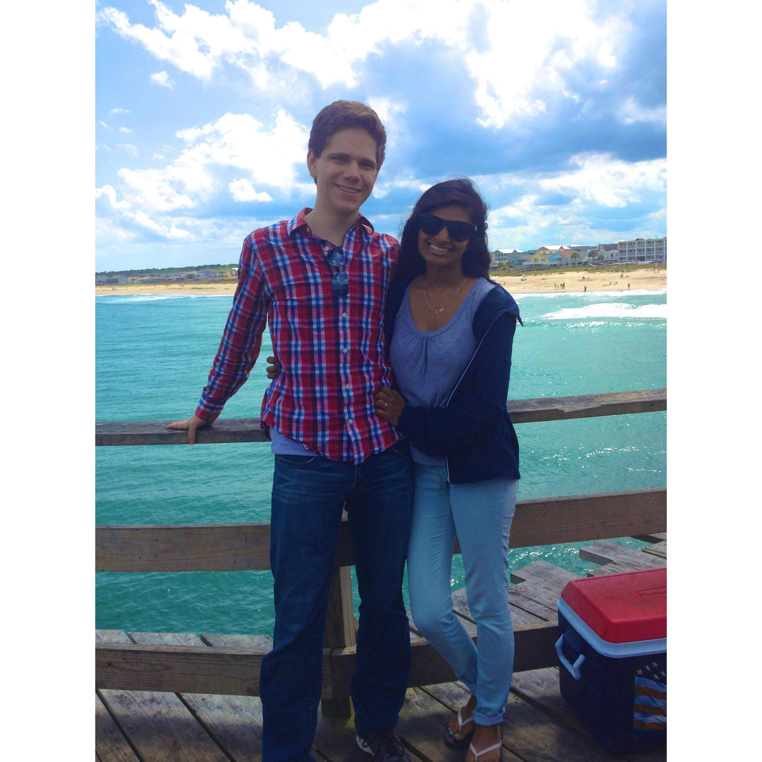 When Eldon first came to visit Anita in Wilmington! We had a great time lounging on the beach and playing arcade games!
