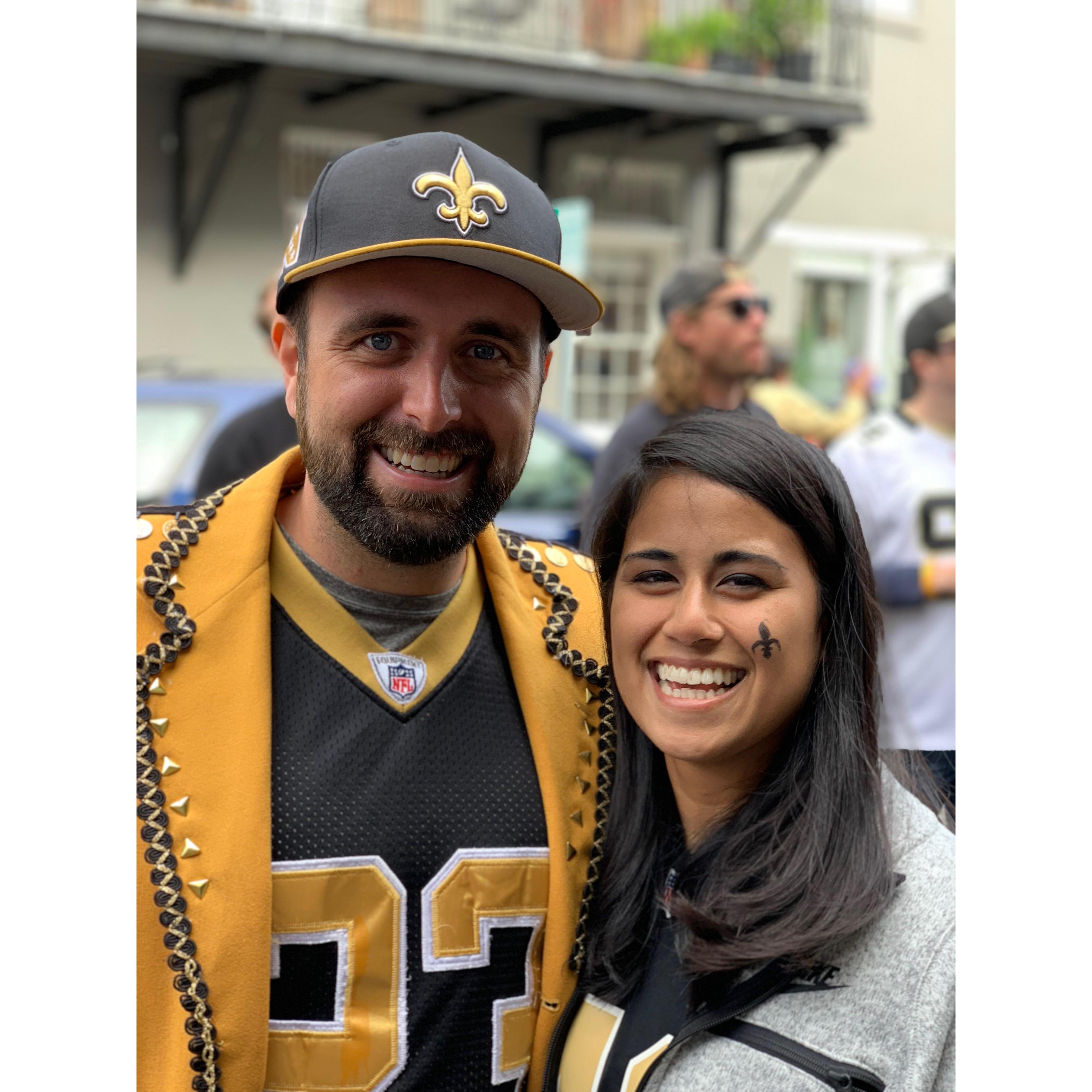 Kyle's 29th Birthday and watching the Saints at the Rbar block party. November 11, 2018.