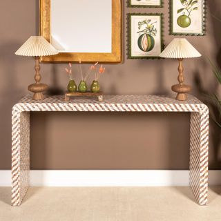 Ventura Mother of Pearl Waterfall Console Table