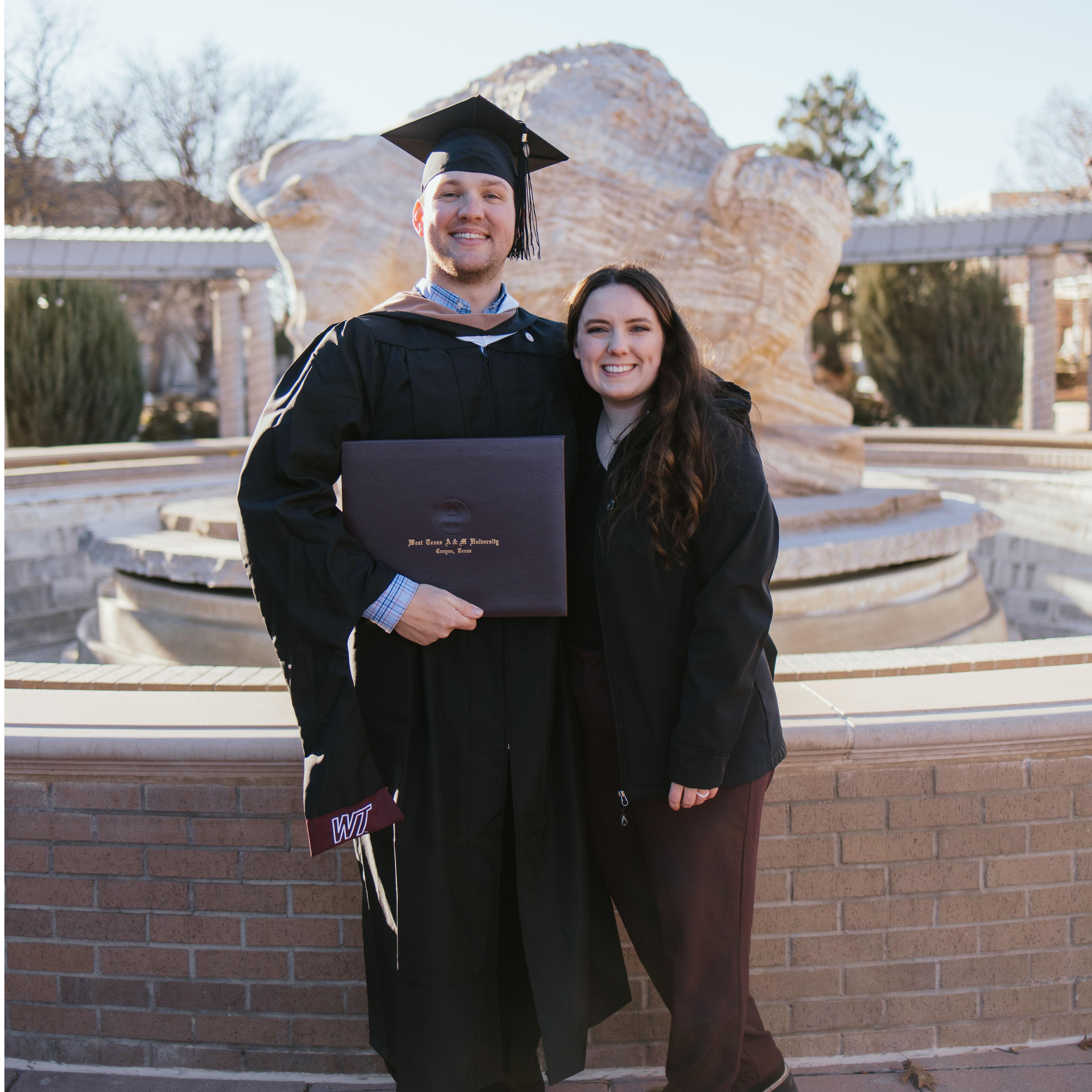 Chance graduating with his Master's!