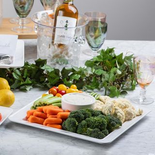 Ridge Square Medium Melamine Platter, Set of 2