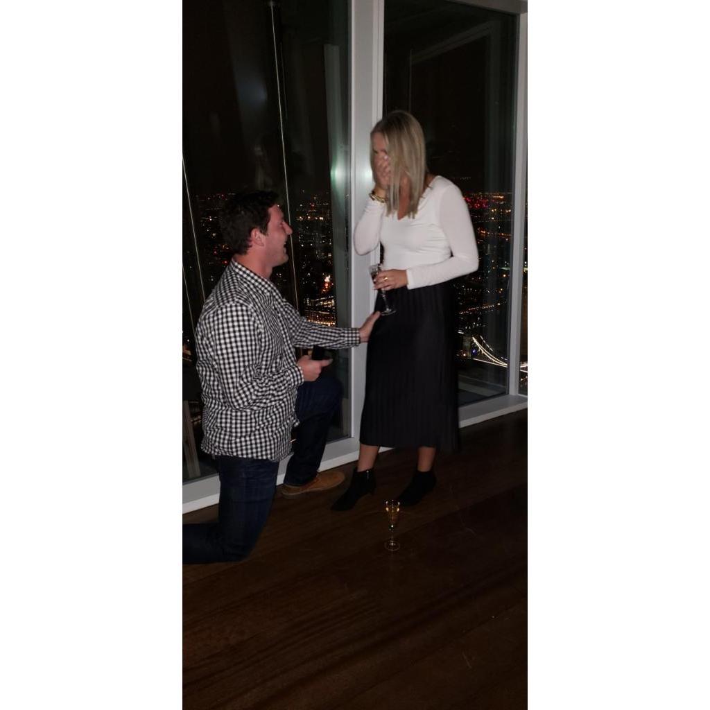 When he popped the question!