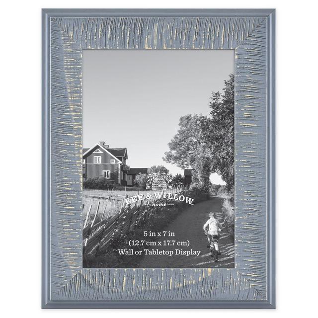 Bee & Willow™ Home 5-Inch x 7-Inch Wooden Picture Frame in Blue