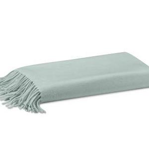 Solid Cashmere Throw, 50" X 65", Seafoam