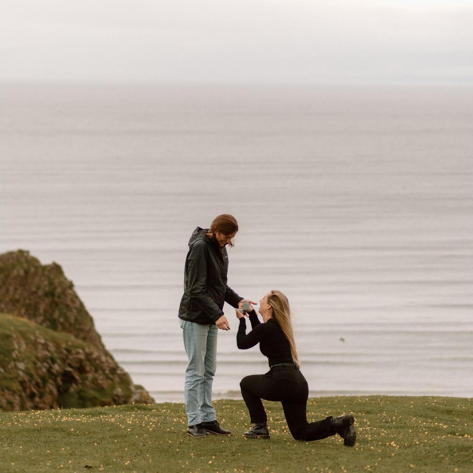 Bri's proposal on the coast of Wales