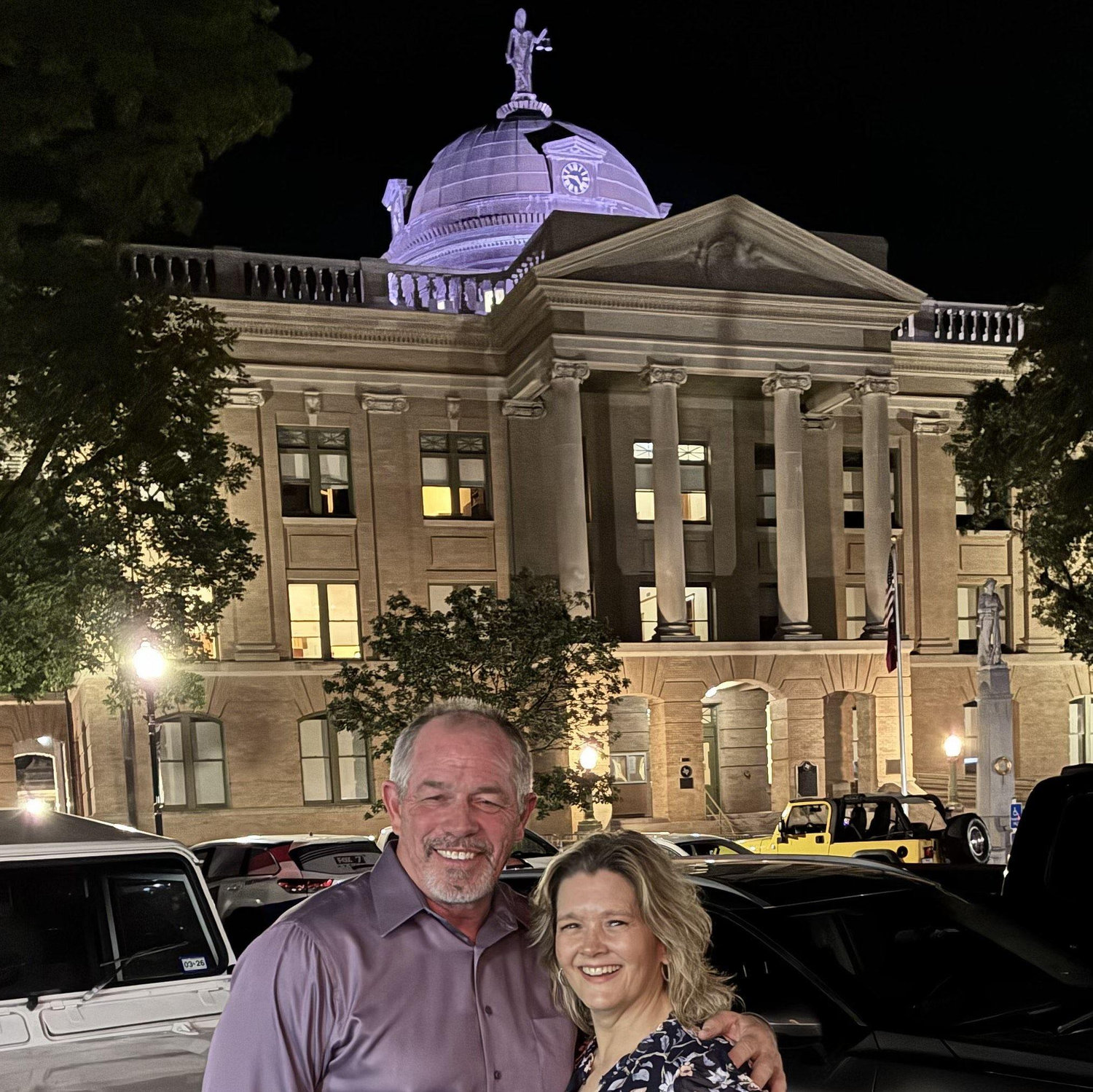 Our first date on the Georgetown Square.