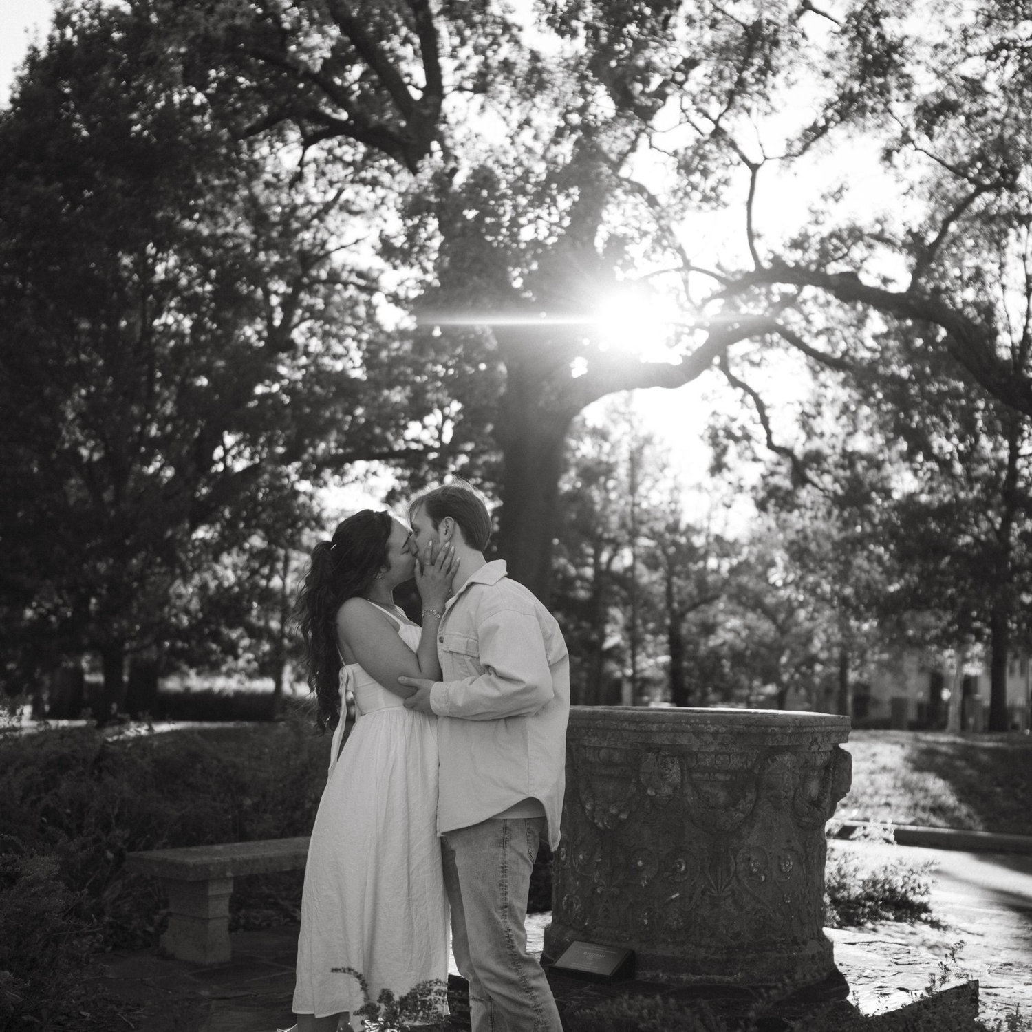 Engagement photos at the Philbrook November 2025