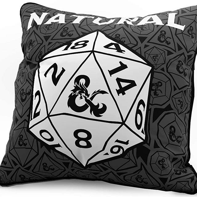 Dungeons & Dragons Natural 20 Decorative Pillow Cover - Throw Pillow Cover - Super Soft Bedding (Official Dungeons & Dragons Product)