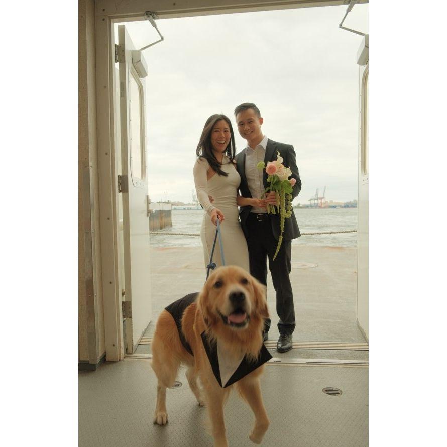 August 2024 - On the ferry to Governor's Island to get legally married