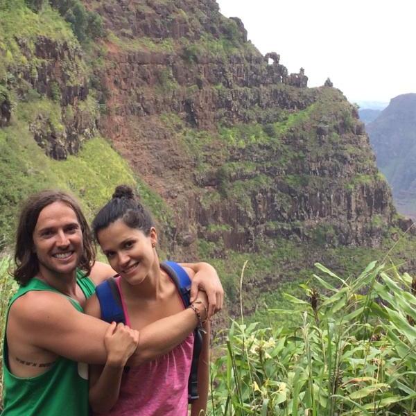 Hiking in Kauai (first time Giselle bought real hiking boots).