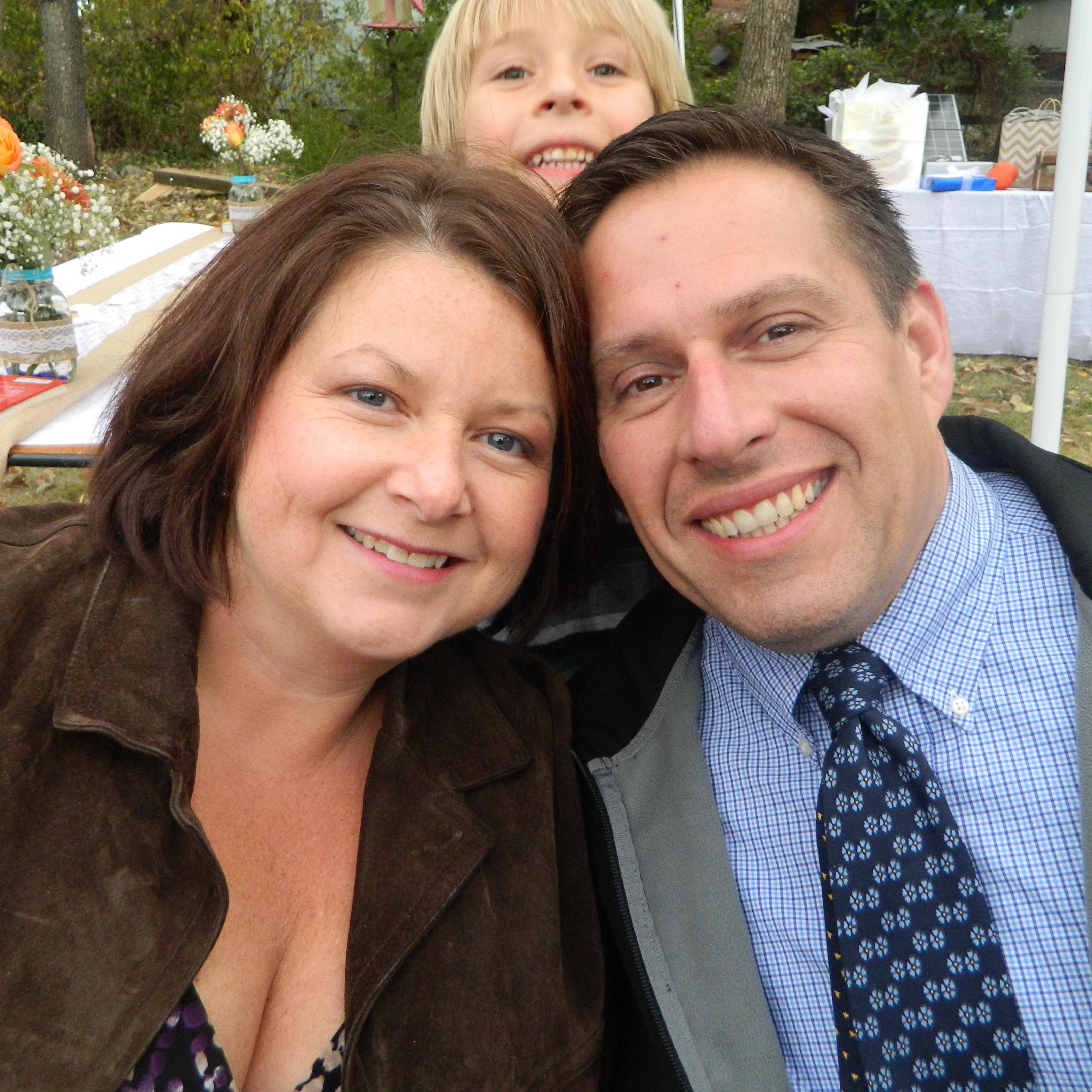 At Jen and Chris' wedding!!
